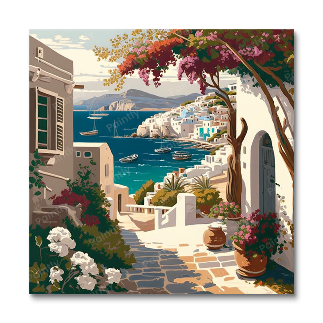 Mykonos Grækenland II (diamantmaleri)