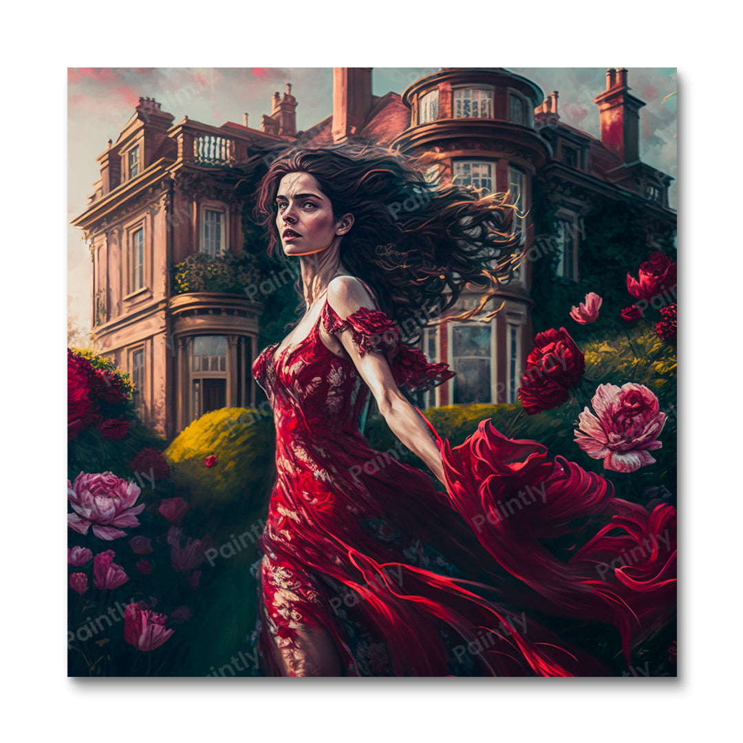 Lady in Red II (Paint by Numbers)