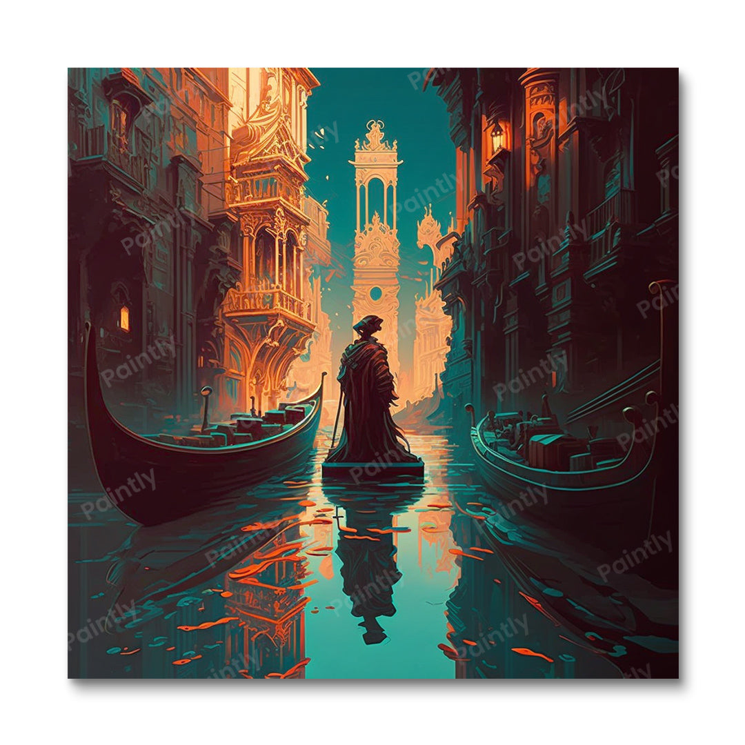 Dark Venice Canal I (Wall Art)