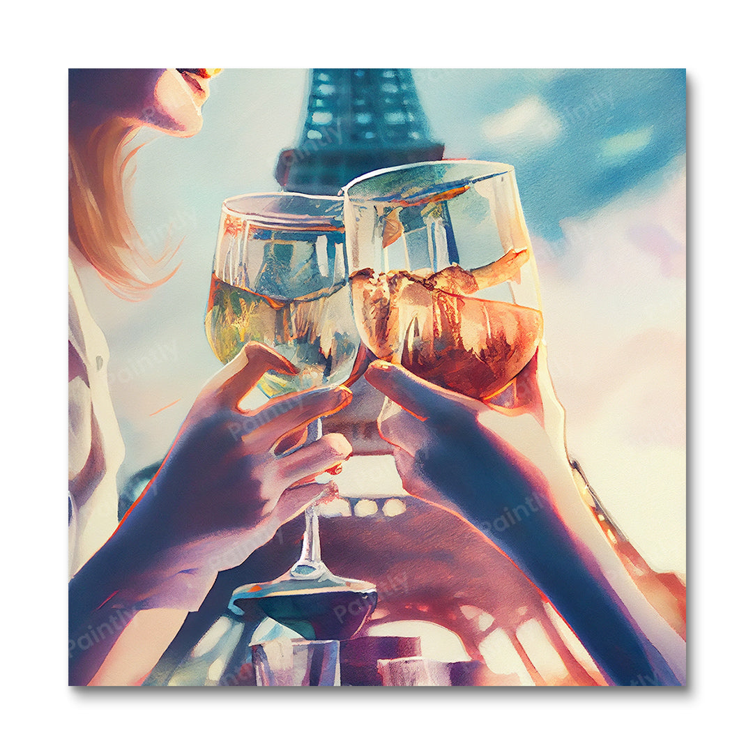 Celebration by the Eiffel Tower II (Diamond Painting)