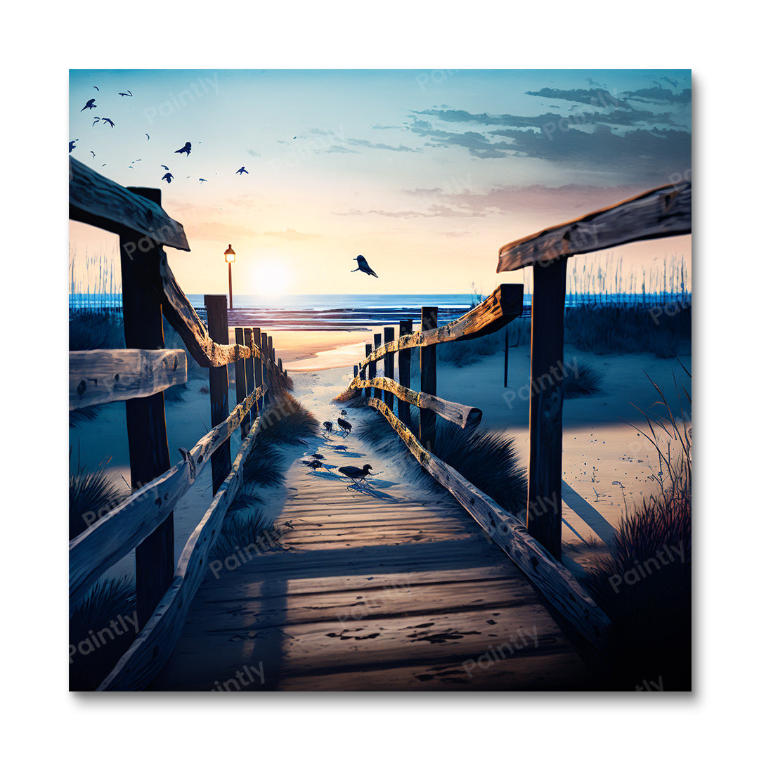 Sunset Boardwalk III (Diamond Painting)