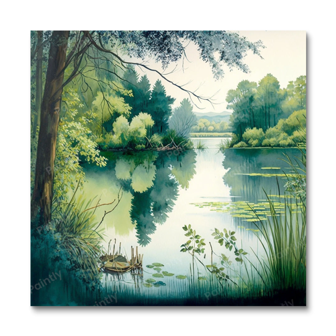 Marshy River Story III (Diamond Painting)