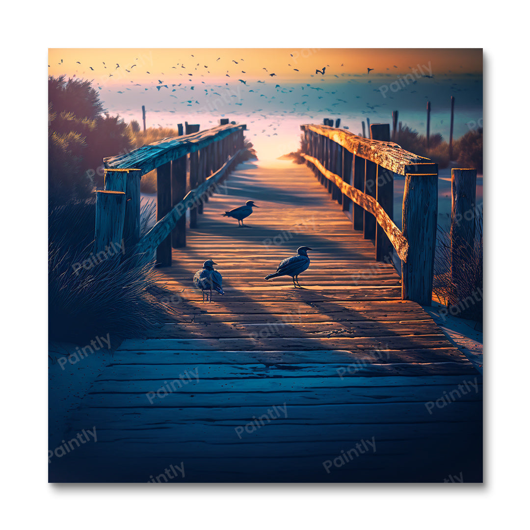 Sunset Boardwalk VI (Wall Art)