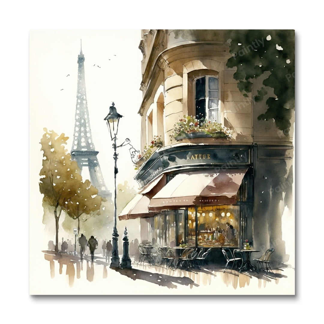 Paris Cafe I (Paint by Numbers)