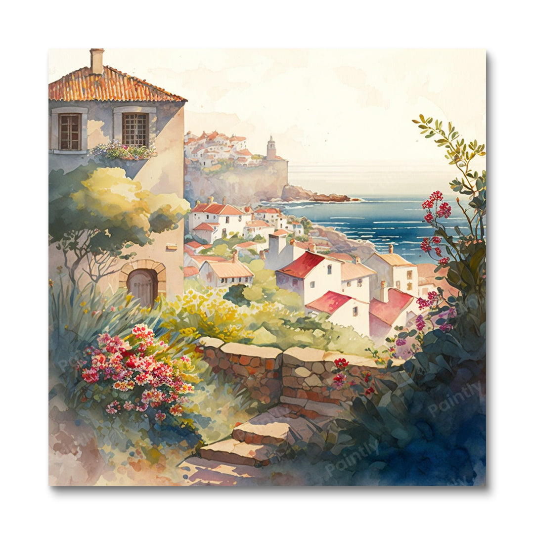 Italian Coastal Town I (Paint by Numbers)