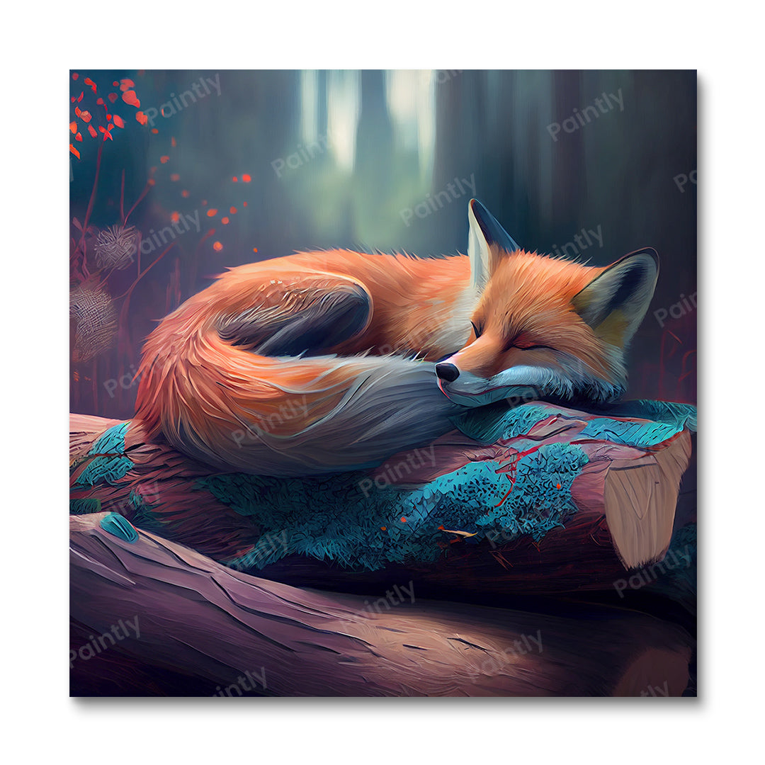 Sleeping Fox III (diamantmaleri)