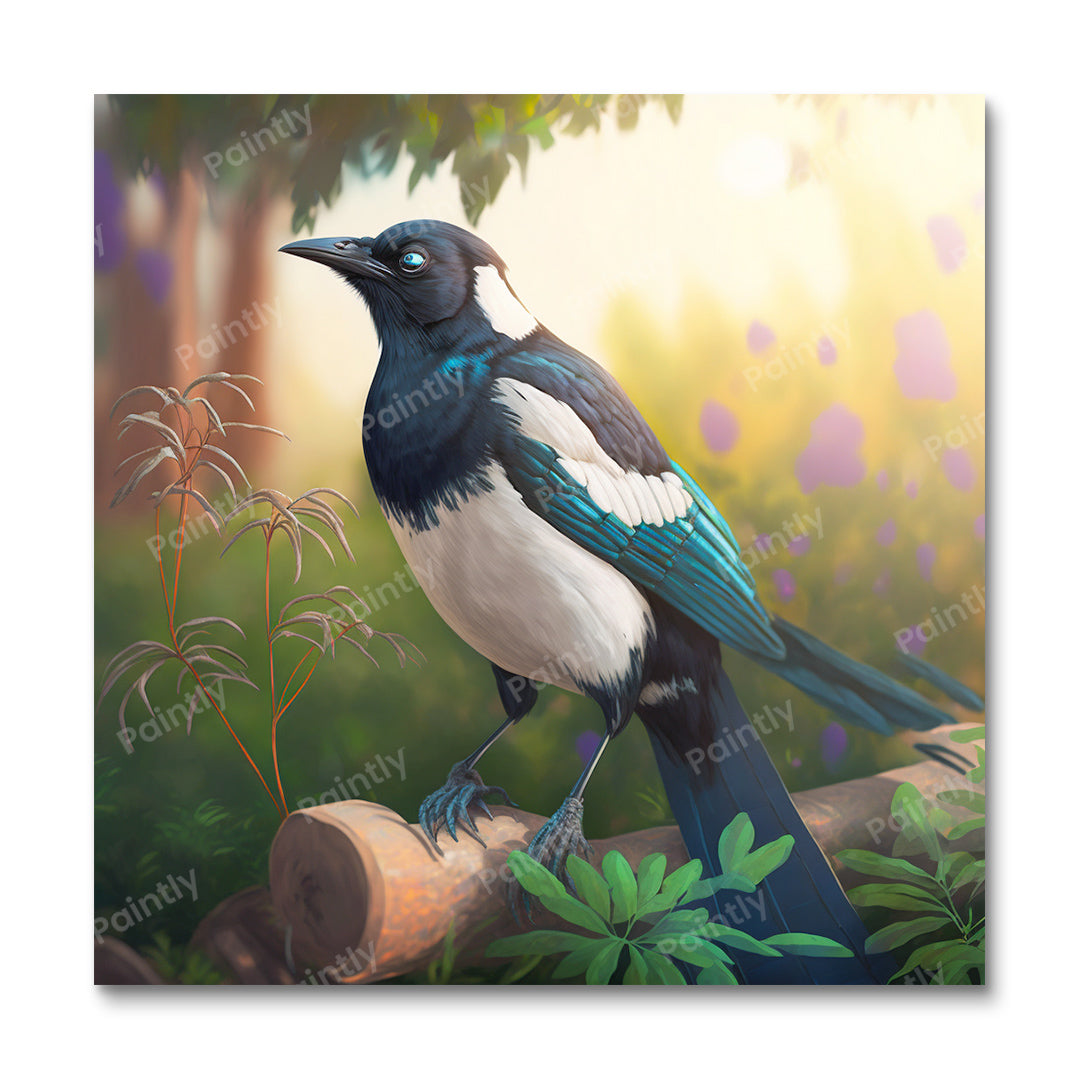 Feathered Fascination Magpie (Paint by Numbers)