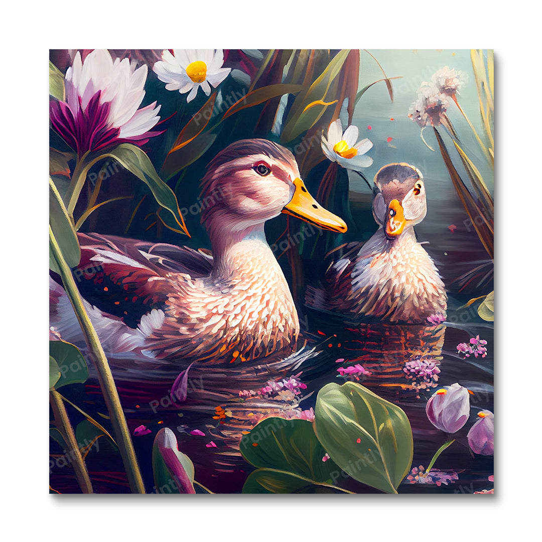 Ducks in a Pond II (Wall Art)