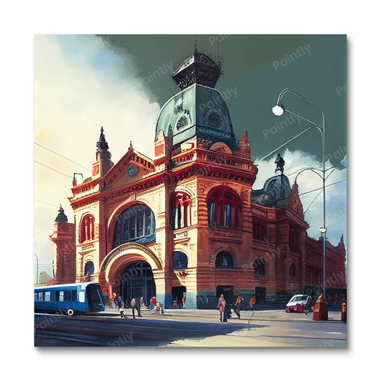 Flinders Street Railway Station III (Paint by Numbers)