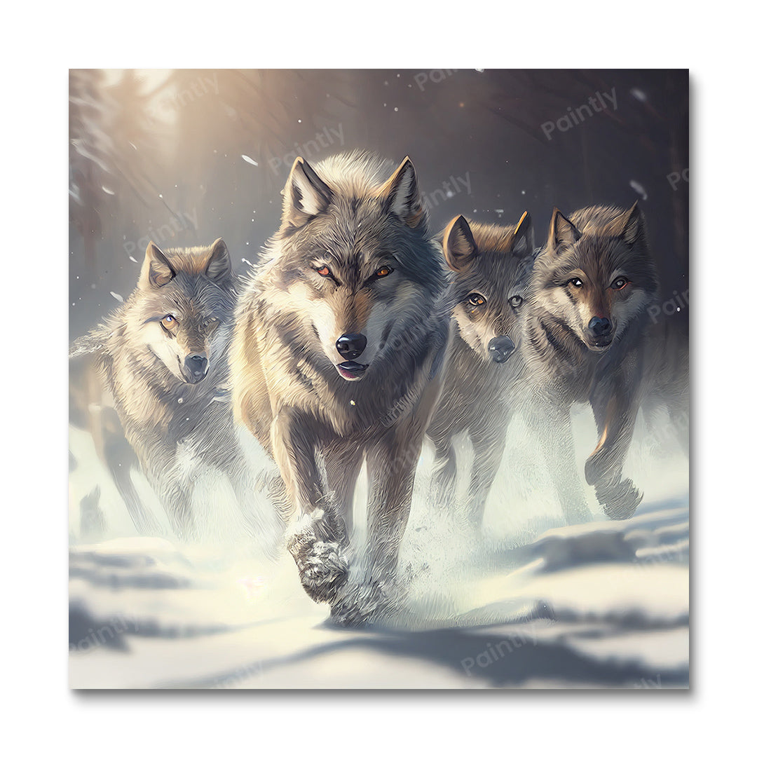 Pack of Wolves I (Paint by Numbers)