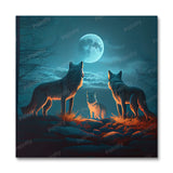 Wolves in the Moonlight III (Paint by Numbers)