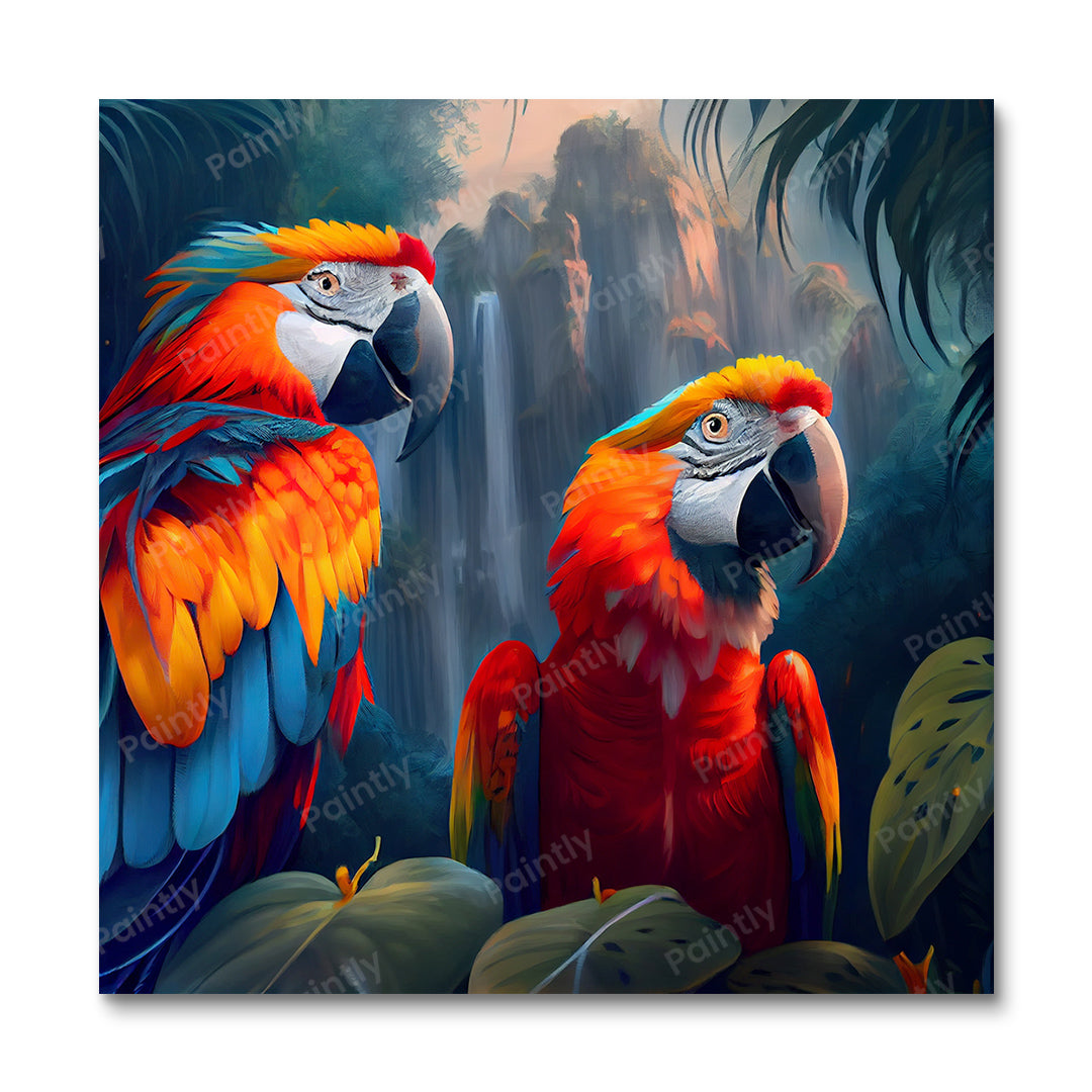 Macaw Paradise I (diamantmaleri)