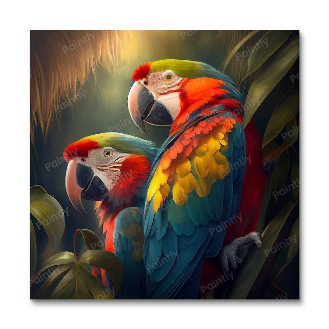 Macaw Paradise II (diamantmaleri)