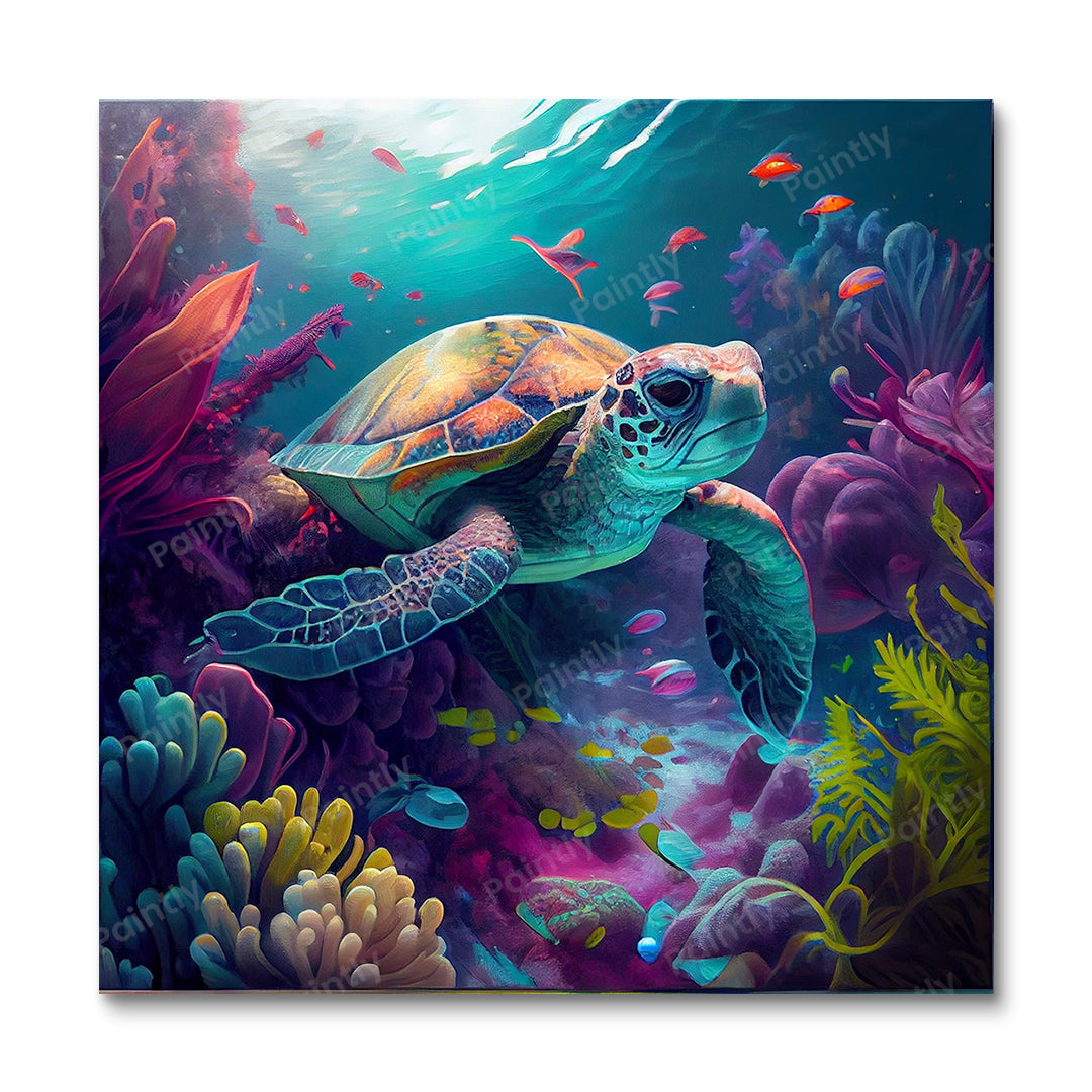 Sea Turtle Stroll IV (Paint by Numbers)