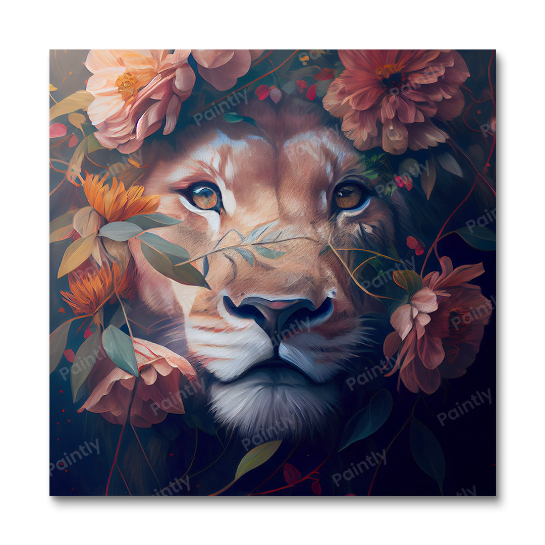 Floral Lion III by Kian (Wall Art)