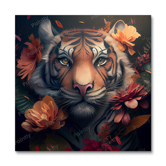 Floral Tiger III by Kian (Diamond Painting)