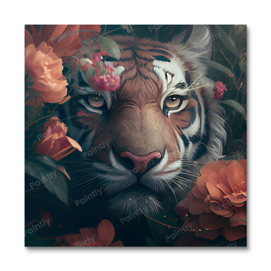 Floral Tiger II by Kian (Paint by Numbers)