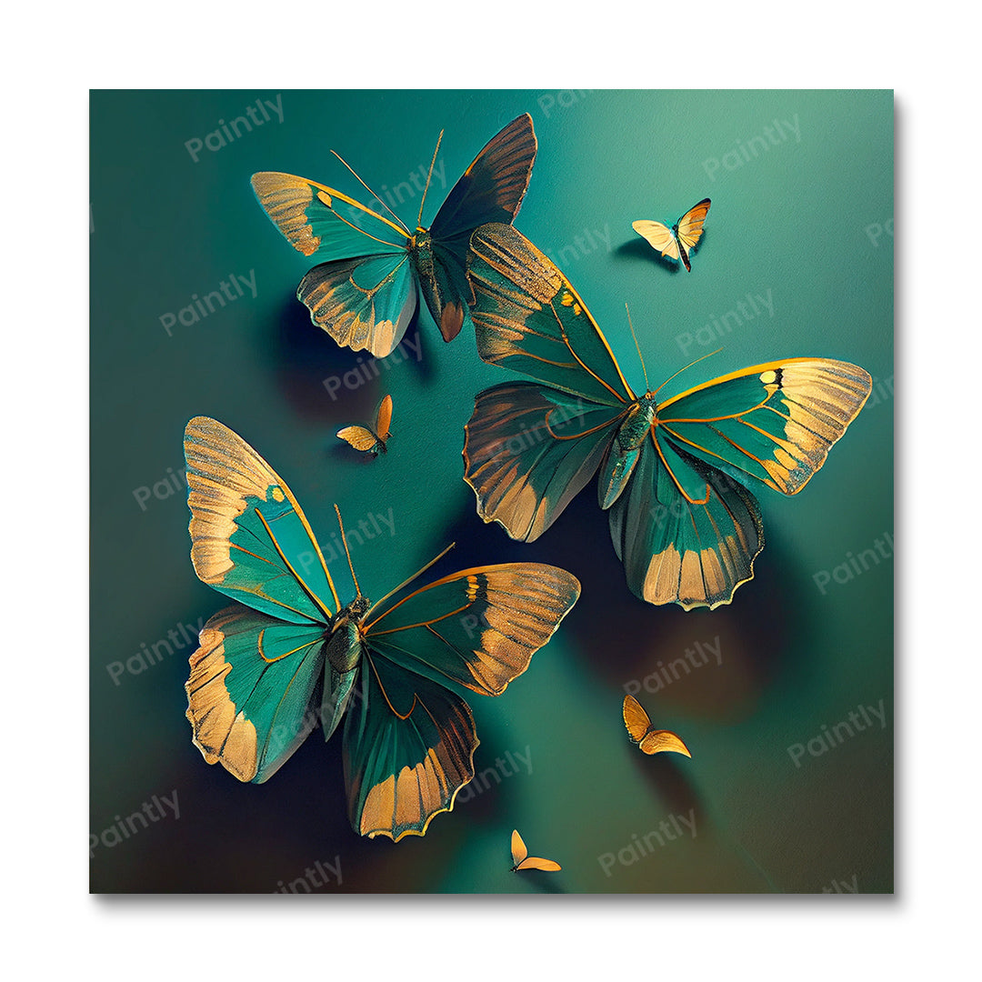 Matte Schmetterlinge I (Diamantmalerei)