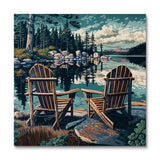Chairs by the Lake III (Paint by Numbers)