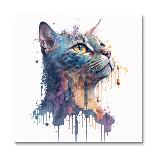 Paint Splash Cat I af Avery (Wall Art)