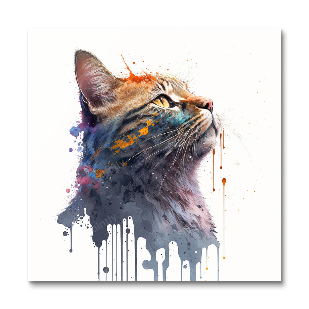 Paint Splash Cat II by Avery (Diamond Painting)