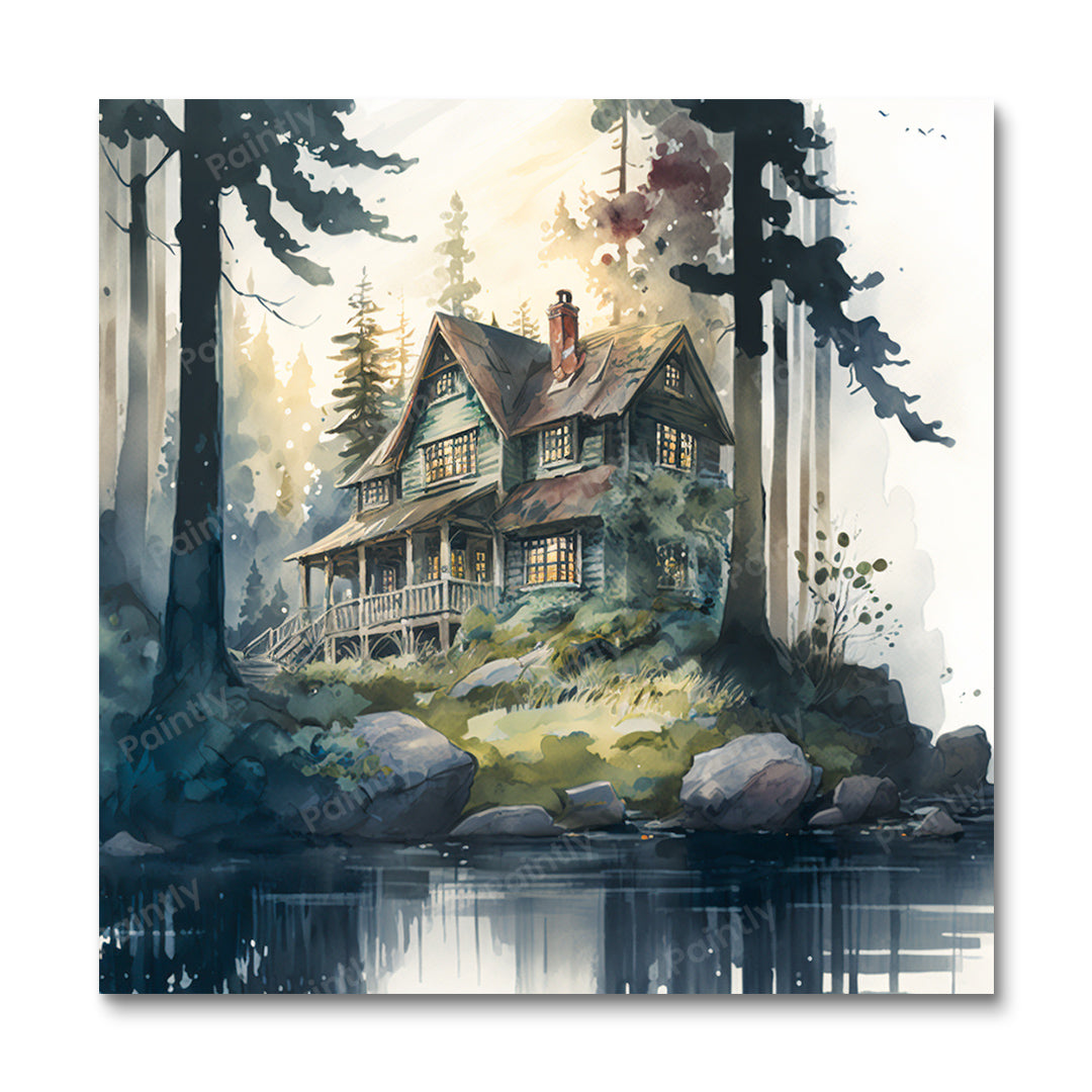 River's Edge Cottage (Wall Art)