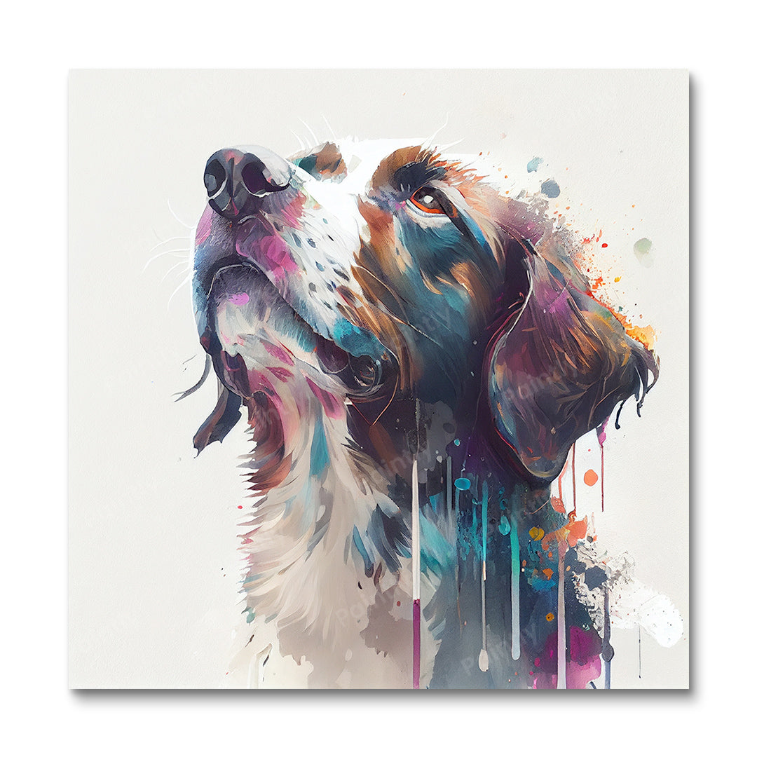 Paint Splash Dog I af Avery (Wall Art)