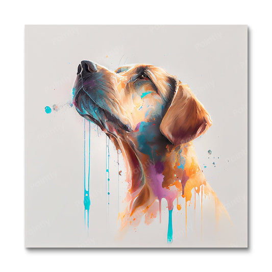 Paint Splash Dog III af Avery (Wall Art)