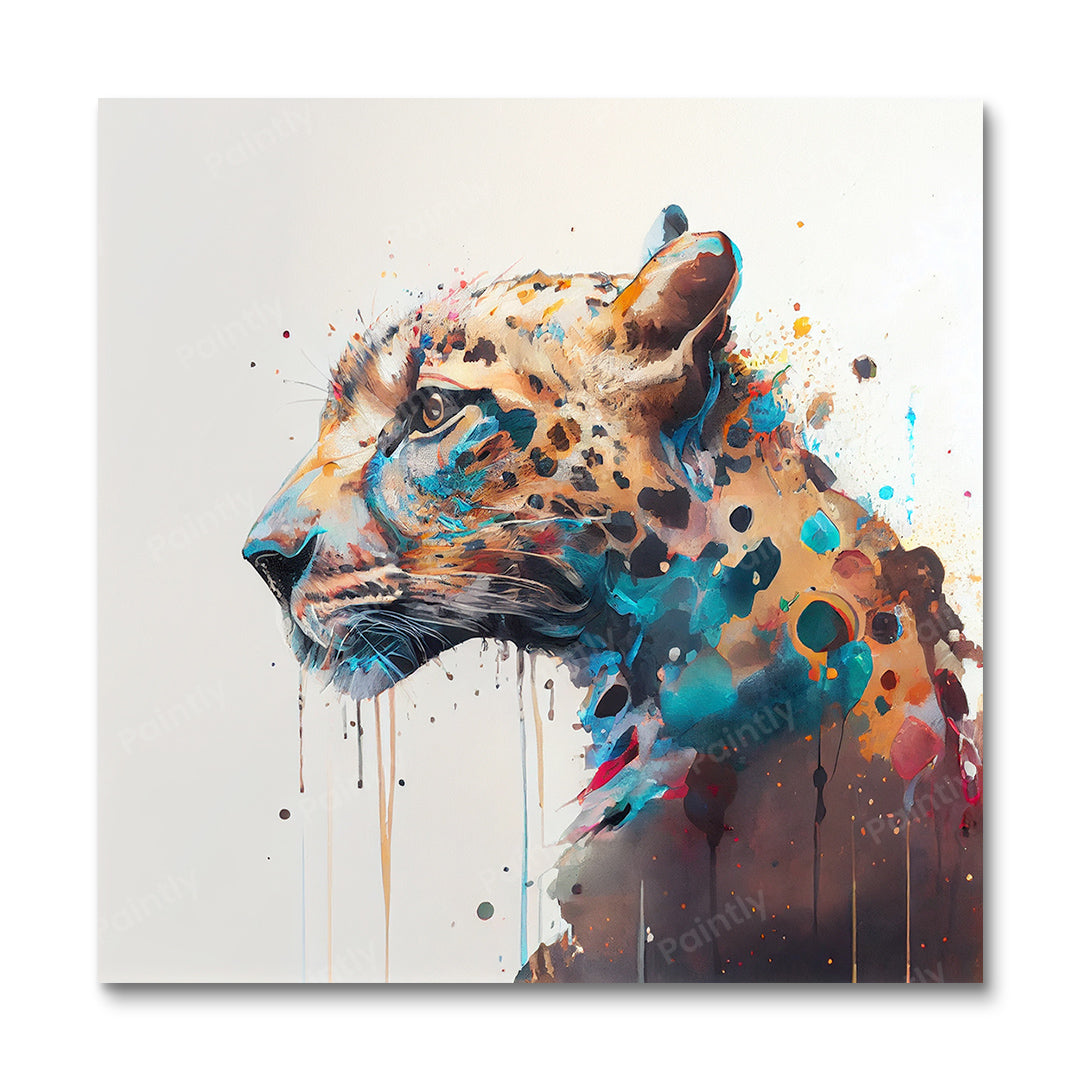 Paint Splash Cheetah af Avery (Wall Art)