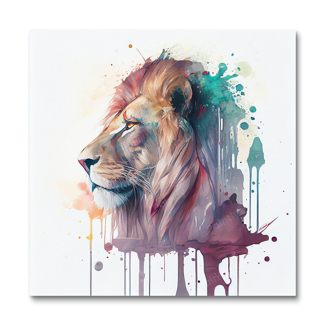 Paint Splash Lion II af Avery (Wall Art)