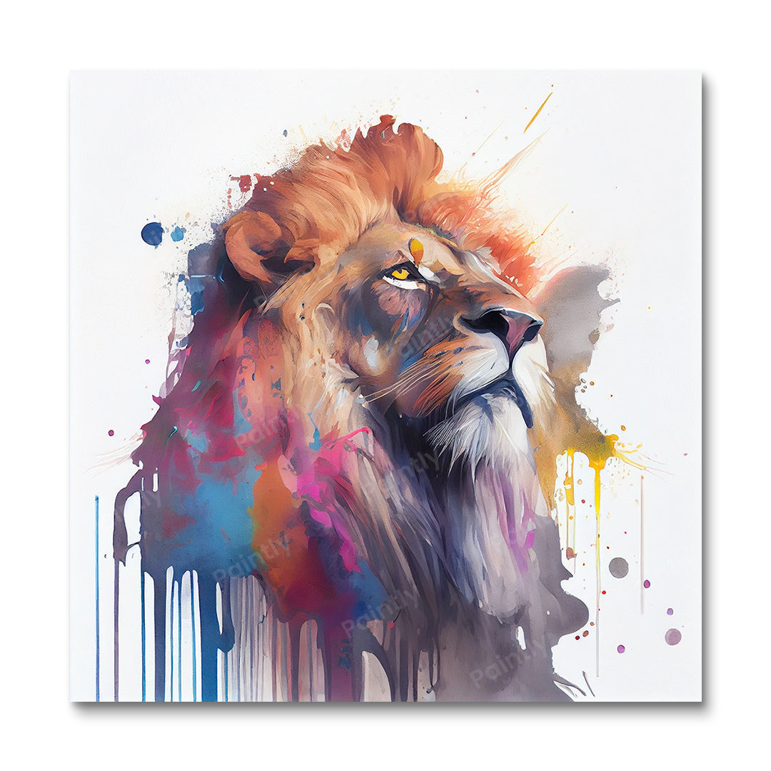 Paint Splash Lion I af Avery (Wall Art)