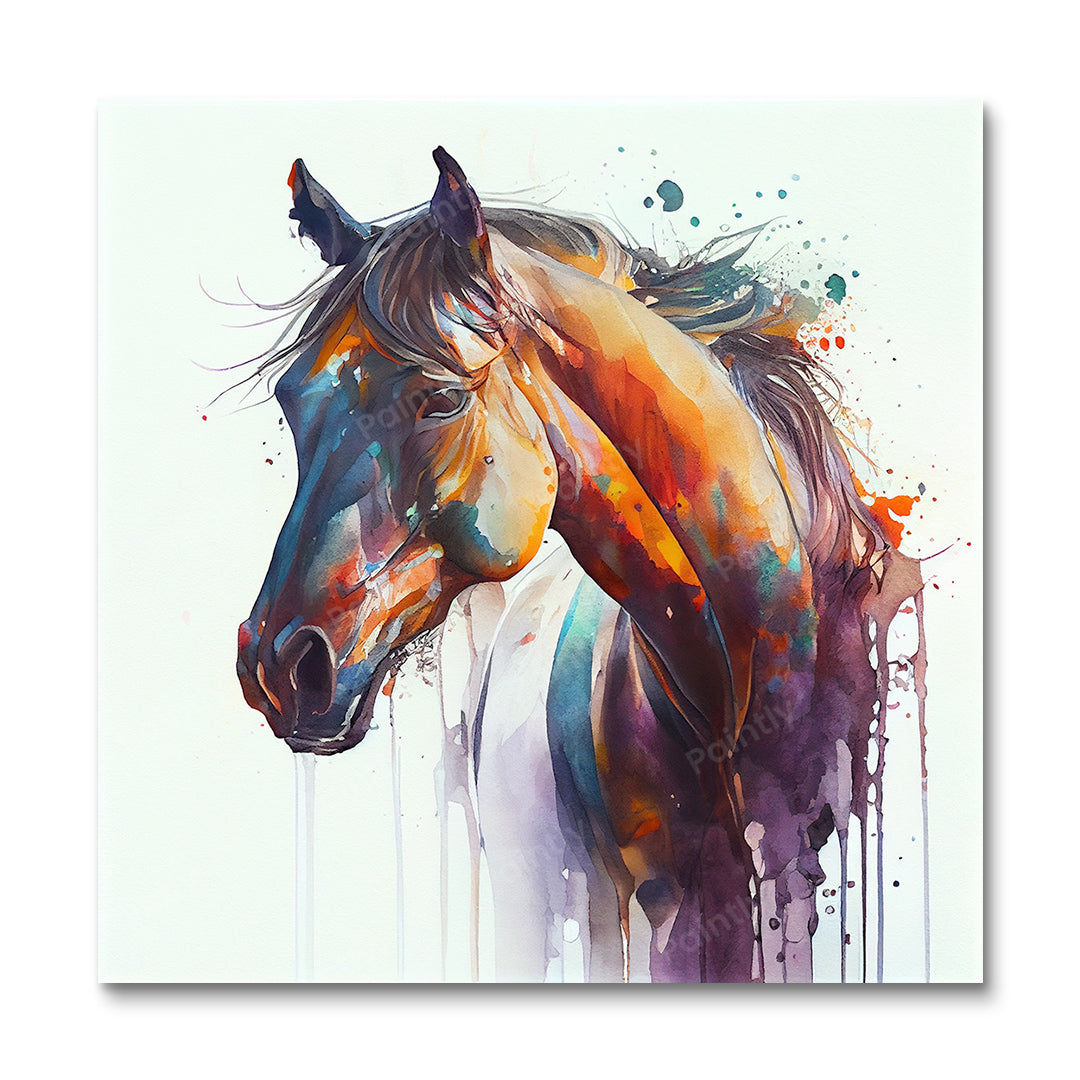 Paint Splash Horse I by Avery (Paint by Numbers)