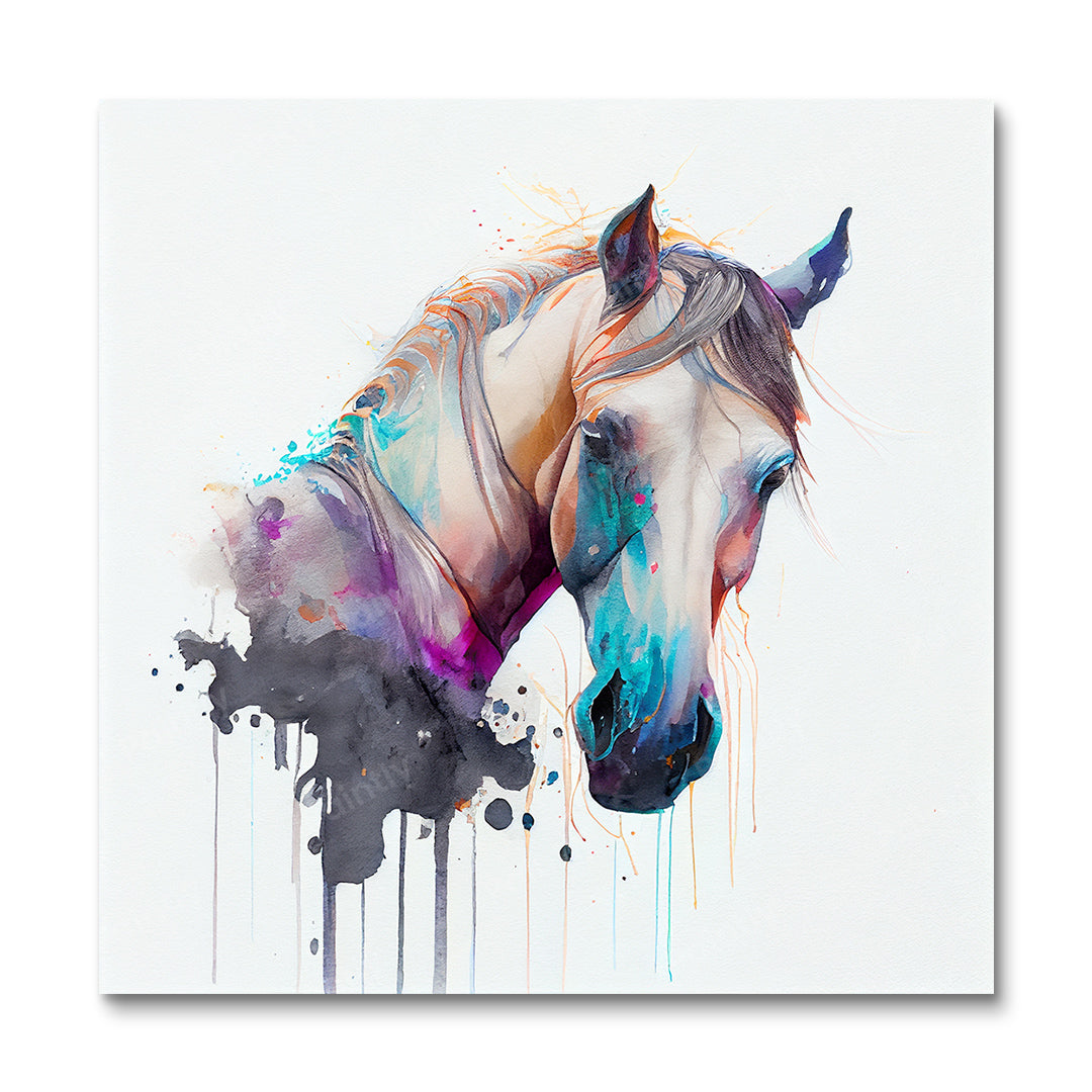 Paint Splash Horse II af Avery (Wall Art)