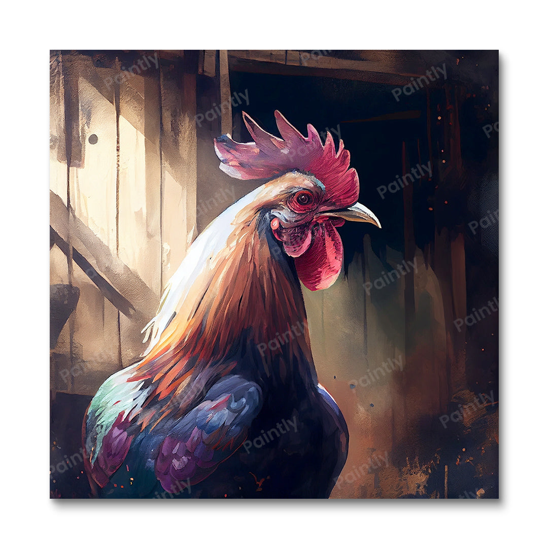 Rooster III (Paint by Numbers)