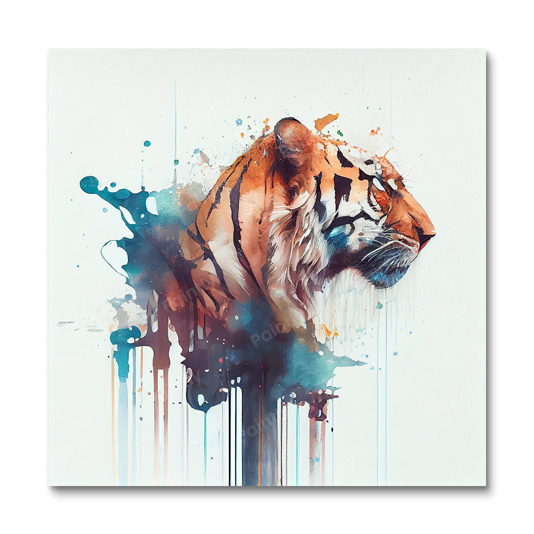 Paint Splash Tiger III von Avery (Wandkunst)