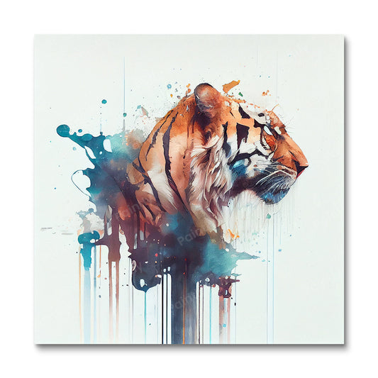 Paint Splash Tiger III af Avery (Wall Art)