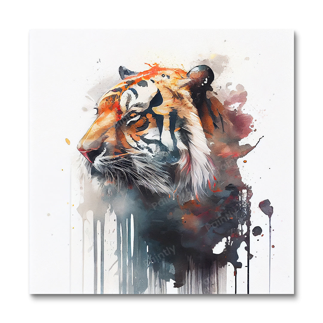 Paint Splash Tiger I af Avery (Wall Art)