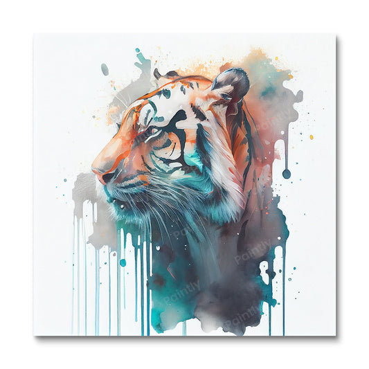 Paint Splash Tiger II af Avery (Wall Art)