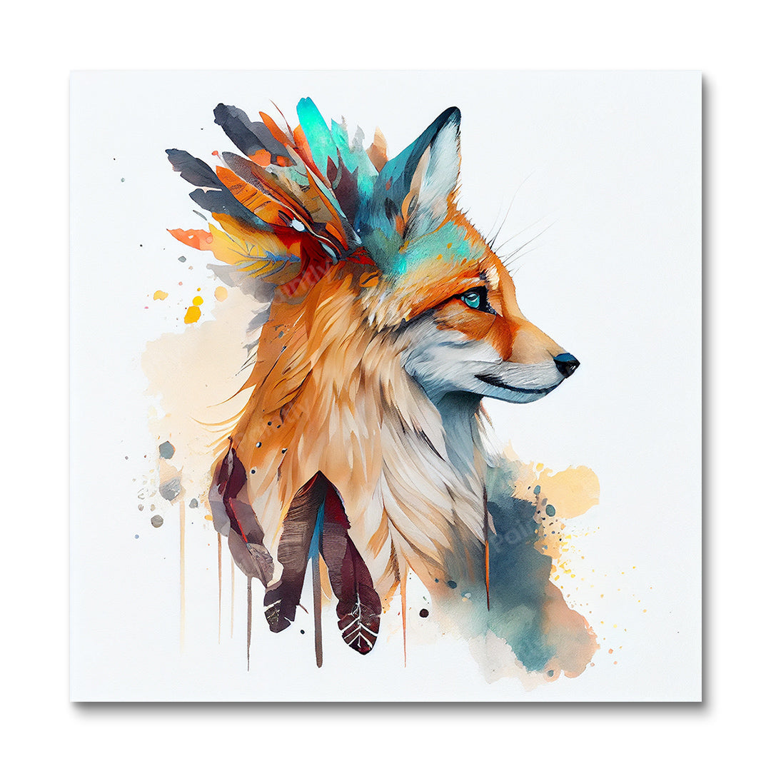 Paint Splash Fox von Avery (Wandkunst)