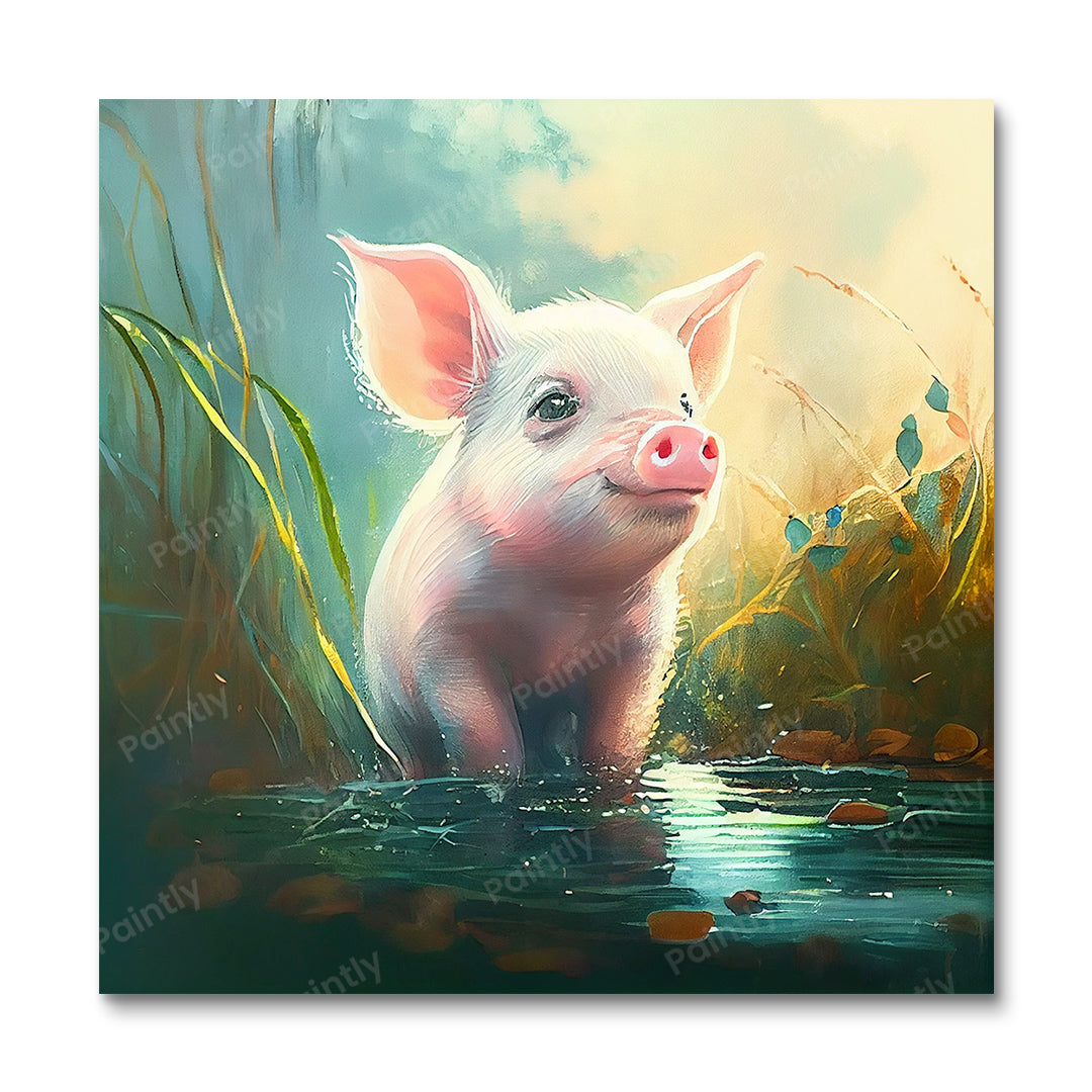 Cute Piglet by Sage Patel (Paint by Numbers)