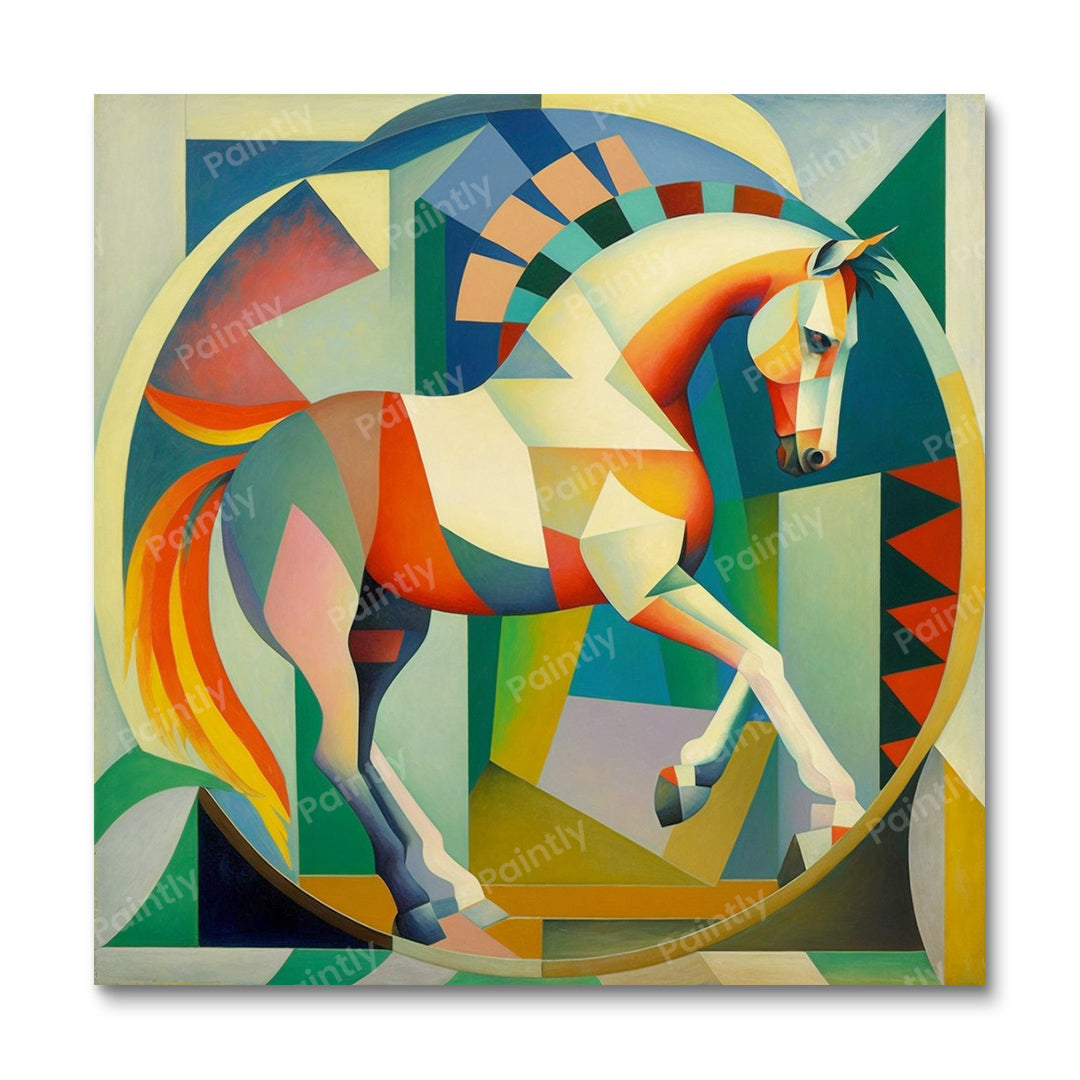 Abstrakt hest (diamantmaleri)