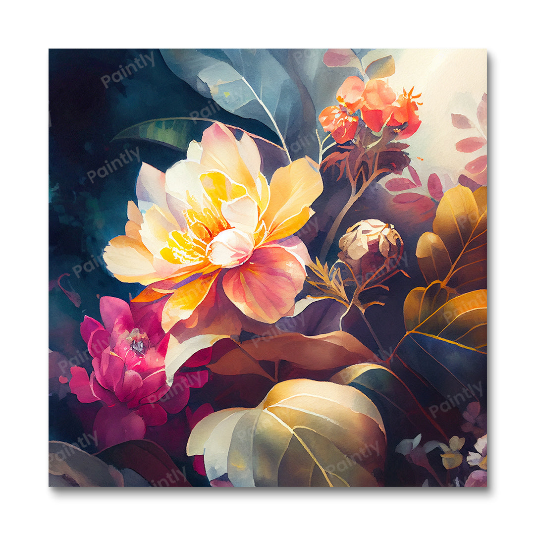 Vibrant Flowers VI (Diamond Painting)