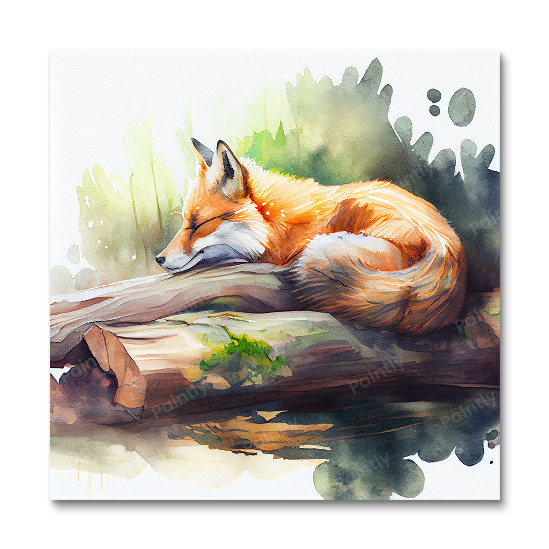 Sleeping Fox I (Vægkunst)