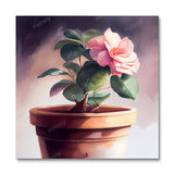 Pink Rose Flower Pot (Paint by Numbers)