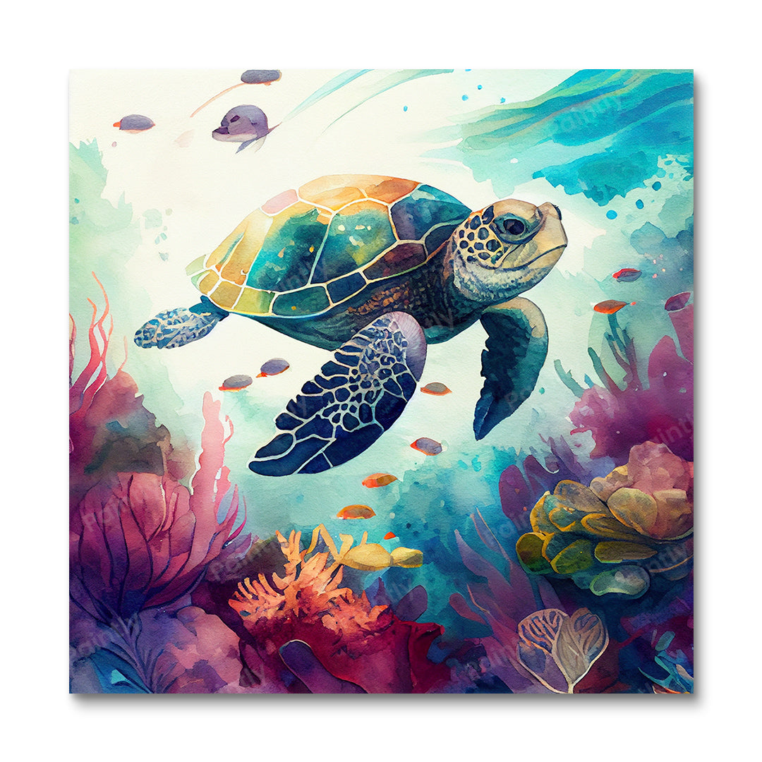 Sea Turtle Stroll II (Paint by Numbers)