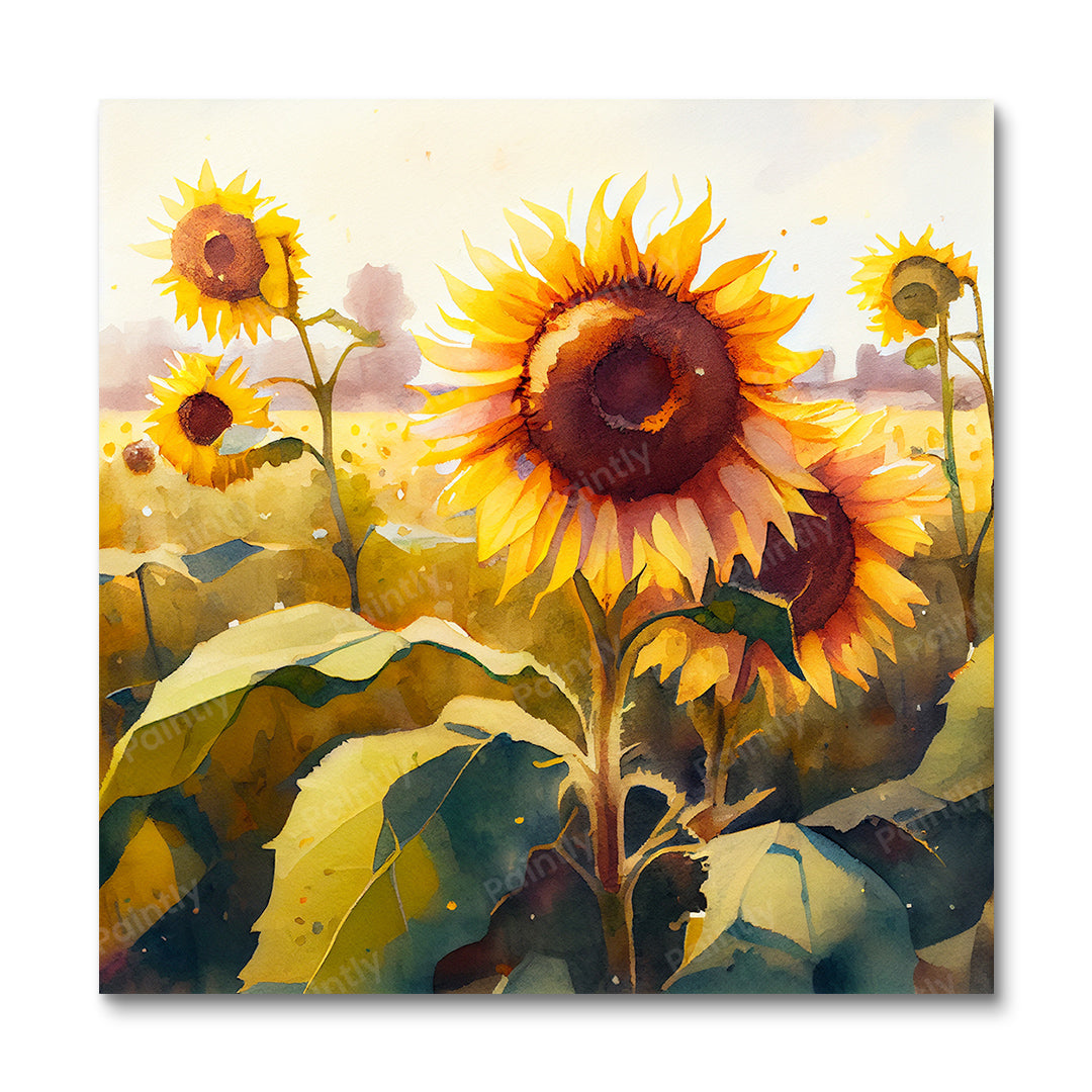 Sunflower Field II (Paint by Numbers)