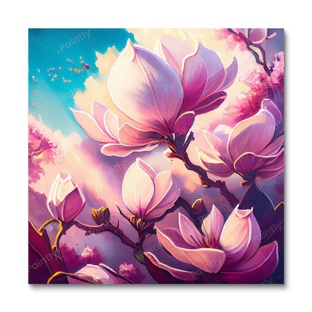 Magnolia Flowers II (Paint by Numbers)