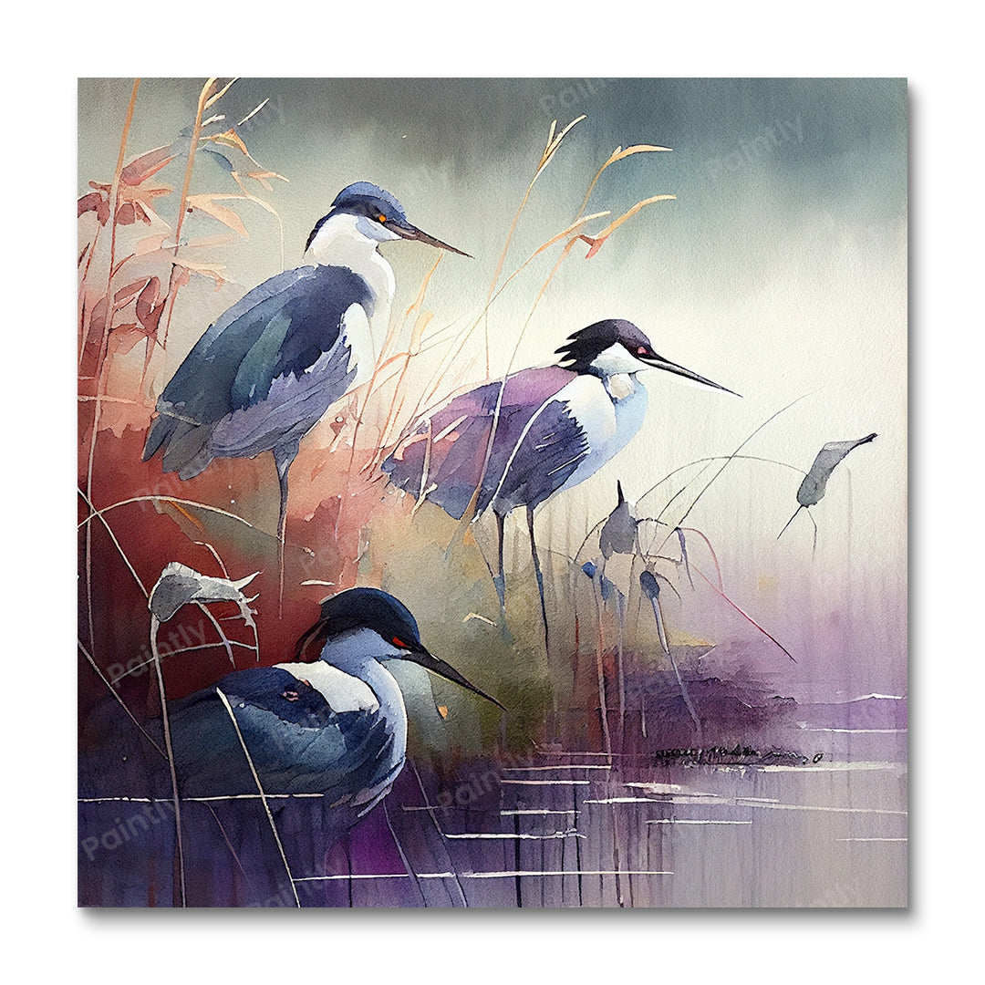 Birds by the River III (Paint by Numbers)