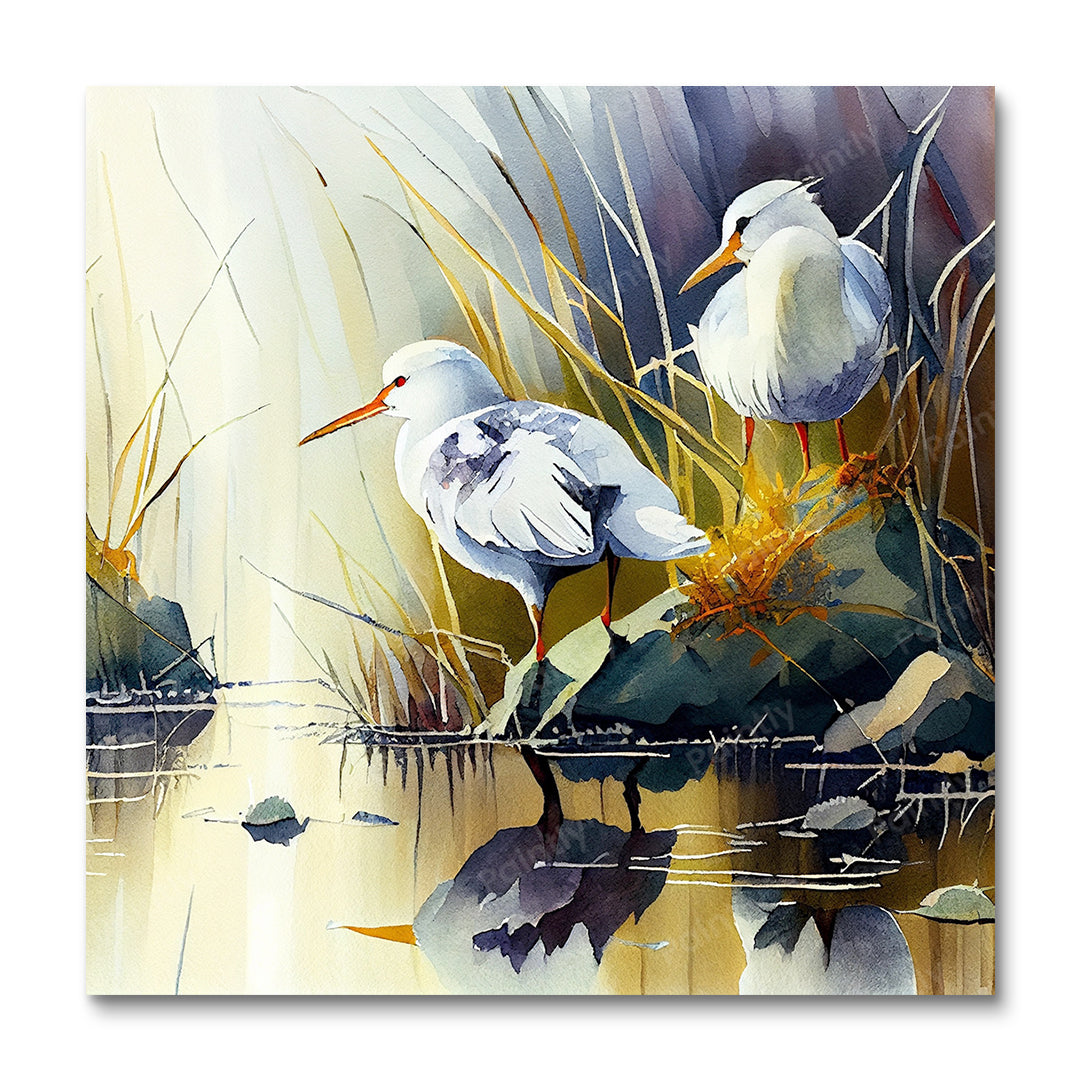 Birds by the River IV (Paint by Numbers)