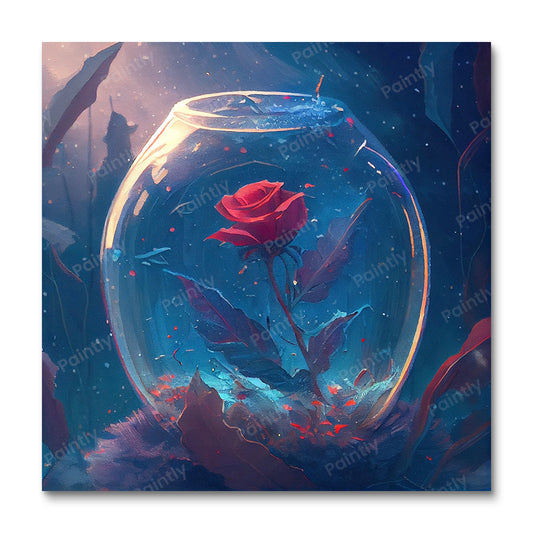 Isolated Rose III (Paint by Numbers)